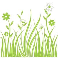 Sunlit grass and flowers seamless tile pattern with gentle spring breezes and vibrant green hues concept as Sunlit grass and flowers sway in a gentle spring breeze creating a seaml Dynamic vector