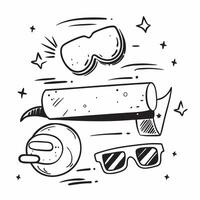 Sunglasses and ice cream icon with copy space for summer guides concept as An artistic rendering of sunglasses and ice cream icon with spacious copy space suitable for summer guide Dynamic vector