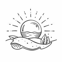 Sun and surfboard illustration with space for text and graphics concept as An illustrative sun and surfboard design featuring ample space for both text and graphics perfect for ill Dynamic vector