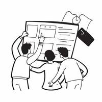 Students working on a group project concept as High resolution image of students working on a group project with a glossy backdrop emphasizing teamwork and collaborative learning Dynamic Set 2 vector