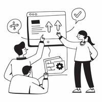 Students in a coding class concept as High resolution image of students in a coding class with a glossy backdrop showcasing engagement and growth mindset in technology education i Dynamic vector