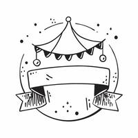 String lights and market tent icon with space for text and icons on a dark background concept as A versatile string lights and market tent icon featuring space for both text and ic Dynamic vector