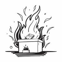 Street food cooking flames concept as High resolution image of flames rising from a street food cooking station with a glossy backdrop capturing the excitement and energy of street Dynamic vector