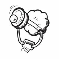Stethoscope icon with copy space on a white background concept as A image of a stethoscope icon with ample copy space on a white background perfect for medical and healthcar Dynamic vector