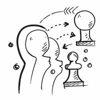 Strategy coach with chess pieces concept as A strategy coachs profile blended with chess pieces representing management coaching and strategic thinking Ideal for corporate and bus Dynamic vector