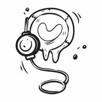 Stethoscope icon with copy space on a gray background concept as A image of a stethoscope icon with ample copy space on a gray background perfect for medical and healthcare Dynamic vector