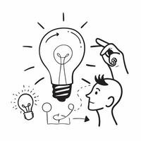 Startup coach with lightbulb concept as A startup coachs profile blended with a lightbulb symbolizing management coaching and innovative ideas Ideal for startup and business ads Dynamic vector