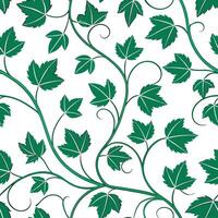 Spring vine and leaf seamless tile pattern with lush greenery symbolizing the natural rebirth of spring concept as Lush green vines and leaves create a seamless spring tile pattern Dynamic vector
