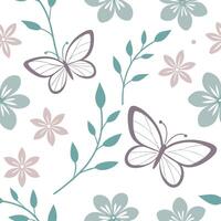 Spring pastel seamless pattern with soft peach lavender and mint colors for a calm balanced feel concept as Soft peach lavender and mint pastel colors in a seamless pattern to crea Dynamic vector