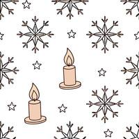 Sparkling snowflake and candlelight seamless tile pattern with warm winter glow concept as Sparkling snowflakes and warm candlelight create a seamless tile pattern with a cozy wint Dynamic vector