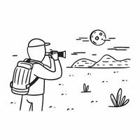Solo traveler exploring a remote desert concept as A solo traveler explores a vast remote desert capturing the beauty and solitude of the landscape Perfect for adventure and natur Dynamic vector
