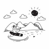 Solo traveler enjoying a cool morning at a serene lake concept as High resolution image of a solo traveler enjoying a cool morning at a serene lake to escape the heat capturing pea Dynamic vector