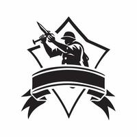 Soldiers silhouette with a flag concept as A soldiers silhouette blended with a flag representing the honor and duty of farewells in the military Ideal for military and remembranc Dynamic vector