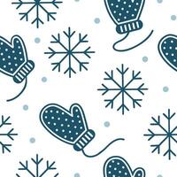 Snowflake and mittens seamless tile pattern with cozy winter elements and soft hues concept as Cozy winter elements like mittens paired with snowflakes create a seamless tile patte Dynamic vector