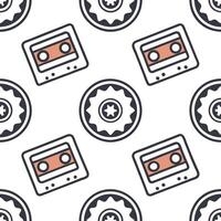 Showcase retro labels within mosaic tile backgrounds curated vintage textures professional look easy to customize concept as Unified pattern design merges nostalgic flair perfect Dynamic Set 2 vector