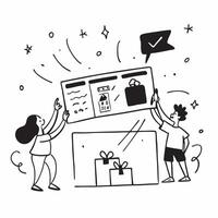 Shoppers browsing summer sale displays concept as High resolution image of shoppers browsing summer sale displays with a glossy backdrop capturing the variety and excitement of sea Dynamic Set 2 vector