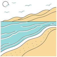Serene beach waves seamless tile pattern with gentle rolling waves and soft golden sand concept as Gentle rolling waves meet soft golden sand in this serene seamless tile pattern c Dynamic vector