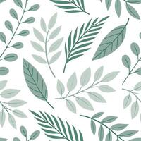 Serene summer leaves seamless pattern with light green foliage and soft earth tones for relaxed spaces concept as Light green foliage and soft earth tones arranged seamlessly to cr Dynamic vector