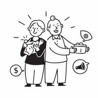 Senior couple saving for retirement travel concept as High resolution image of a senior couple saving for retirement travel with a glossy backdrop emphasizing the joy and anticipat Dynamic vector