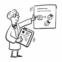 Scientist presenting research findings at a conference concept as A scientist presents groundbreaking research findings at a conference illustrating expertise and communication ski Dynamic vector
