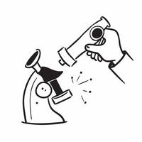 Scientists silhouette with a microscope concept as A scientists silhouette blended with a microscope representing hope and the pursuit of knowledge Ideal for scientific and resear Dynamic vector