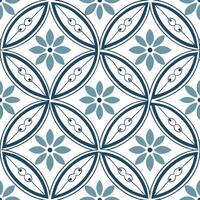 Scandinavian Nordic floral patterns and geometric shapes seamless tile design with cool tones concept as Cool tones highlight Scandinavian Nordic floral patterns intertwined with g Dynamic vector
