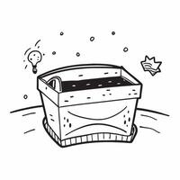 Sandbox symbol with copy space for project planning concept as An artistic rendering of a sandbox symbol with spacious copy space suitable for project planning goal setting and bus Dynamic vector