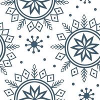 Scandinavian Nordic geometric patterns and snowflakes seamless tile design with cool tones concept as Cool tones highlight Scandinavian Nordic geometric patterns intertwined with s Dynamic Set 2 vector