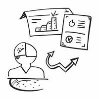 Sales coach with sales graph concept as A sales coachs profile combined with a sales graph representing management coaching and sales growth Perfect for sales and business ads in Dynamic vector