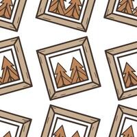 Rustic wooden frame seamless tile pattern with natural textures and earthy tones concept as Natural textures of rustic wooden frames form seamless tile patterns with earthy tones e Dynamic vector