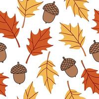 Rustic autumn leaves seamless tile pattern with deep reds oranges and yellows concept as Deep red orange and yellow autumn leaves create a rustic seamless tile pattern perfect for Dynamic Set 3 vector