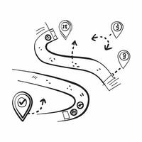 Roadmap illustration with copy space for business reports concept as A visually appealing roadmap illustration with copy space designed to enhance business reports and presentation Dynamic vector