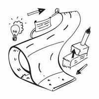 Roadmap illustration with blank area for customizable text concept as A creative depiction of a roadmap illustration featuring a blank area for customizable text ideal for presenti Dynamic vector