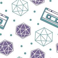 Retro polygon seamless pattern cool tones on white background ideal for calming designs concept as Designing seamless tile with retro polygons in cool tones on white background for Dynamic vector