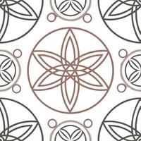 Retro geometric seamless tile pattern metallic accents on white background perfect for luxe decor concept as Creating seamless tile with retro geometric patterns and metallic accen Dynamic Set 2 vector