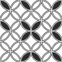 Retro geometric seamless tile pattern monochromatic scheme on white background ideal for chic designs concept as Designing seamless tile with retro geometric patterns in monochroma Dynamic vector