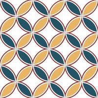 Retro geometric seamless tile pattern jewel split complementary colors on white background ideal for balanced luxe designs concept as Designing seamless tile with retro geometric p Dynamic vector