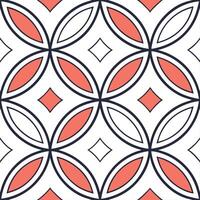 Retro geometric seamless tile pattern bold shapes vibrant colors isolated white background ideal for modern interiors concept as Designing seamless tile pattern with bold retro geo Dynamic vector