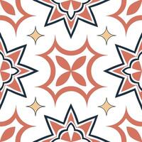 Retro geometric seamless pattern with contrasting colors for bold interiors concept as Bold retro geometric shapes in contrasting colors seamlessly patterned for striking interior Dynamic vector