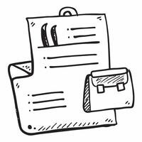 Resume and briefcase icon with blank area for personalized messages concept as A customizable resume and briefcase icon featuring a blank area for adding personalized messages suit Dynamic Set 2 vector