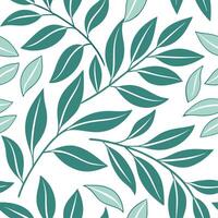 Refreshing summer leaves seamless pattern with mint and sage leaves for a cool crisp interior vibe concept as Mint and sage leaves arranged seamlessly to create a refreshing crisp Dynamic Set 2 vector