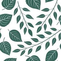 Relaxing summer leaves seamless pattern with willow and birch leaves for a peaceful summer vibe concept as Peaceful willow and birch leaves seamlessly arranged to create a relaxing Dynamic Set 2 vector