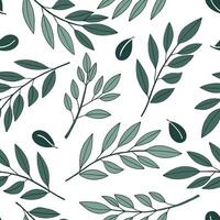 Relaxing summer leaves seamless pattern with willow and birch leaves for a peaceful summer vibe concept as Peaceful willow and birch leaves seamlessly arranged to create a relaxing Dynamic vector