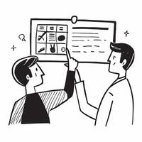 Radiologist reviewing X rays with a patient concept as A radiologist reviews X rays with a patient emphasizing diagnostic expertise and patient communication Ideal for diagnostic Dynamic vector