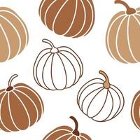 Pumpkin patch seamless tile pattern with various pumpkin sizes and earthy tones for rustic decor concept as Different sizes of pumpkins in earthy tones arranged seamlessly to creat Dynamic vector