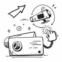 Projector and pointer icon with copy space for social media posts concept as An illustrative projector and pointer icon with copy space tailored for social media posts and digital Dynamic vector