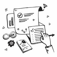 Project management illustration with copy space for business reports concept as A visually appealing project management illustration with copy space designed to enhance business re Dynamic vector