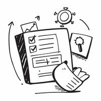 Project management illustration with space for text and graphics concept as An illustrative project management design featuring ample space for both text and graphics perfect for i Dynamic Set 2 vector