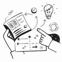 Project management illustration with space for text and graphics concept as An illustrative project management design featuring ample space for both text and graphics perfect for i Dynamic vector
