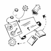 Project management icon with ample space for text and graphics concept as An iconographic project management design offering ample space for both text and graphics perfect for illu Dynamic vector